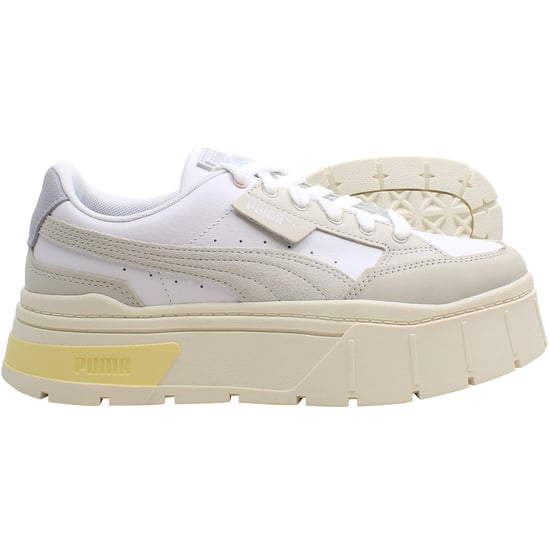 Puma Mayze Stack Luxe Womens White Trainers - Image 1