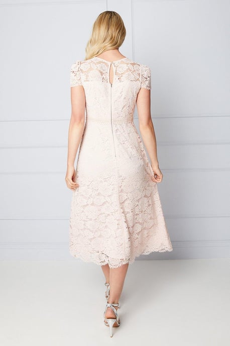 Lace Fit And Flare Midi Dress - Image 3