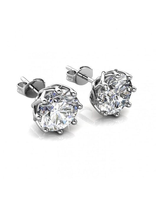 Lily Earrings - Silver and Crystal - Image 4