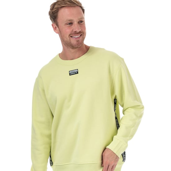 Men's adidas Originals R.Y.V. Crew Sweatshirt in Yellow - Image 4