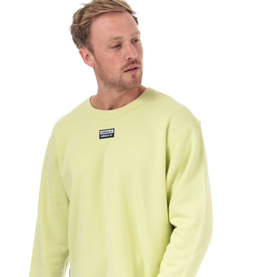 Men's adidas Originals R.Y.V. Crew Sweatshirt in Yellow - Image 6
