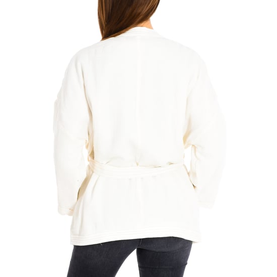 Long cardigan and knotted belt 8998 woman