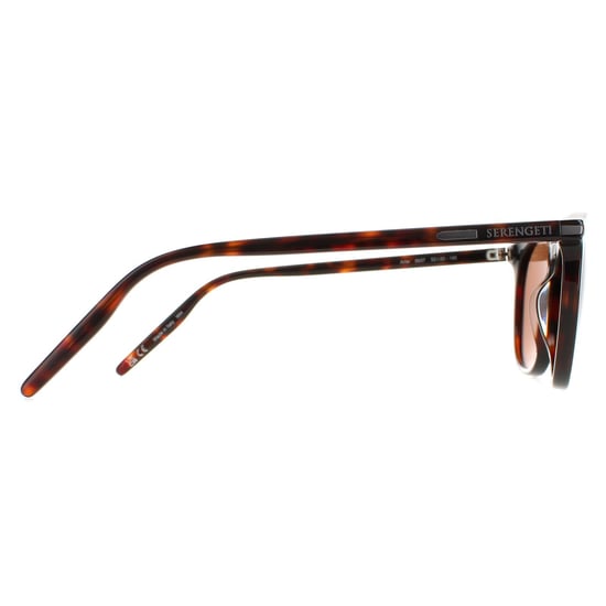 Serengeti Round Unisex Shiny Dark Havana Mineral Polarized Drivers Arlie