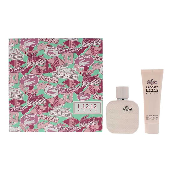 Lacoste Eau De Lacoste L.12.12 Rose Eau de Parfum 50ml + Body Lotion 50ml Gift Set