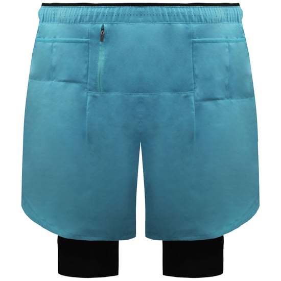 New Balance Q Speed 5inch Mens Blue 2in1 Shorts - Image 1