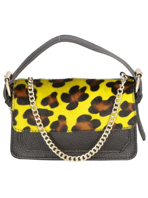 Gave Lux Clutch bag women LEOPARD YELLOW