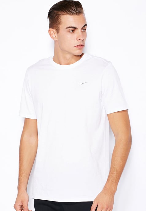Nike Mens T Shirt With Embroidered Swoosh White - Image 1