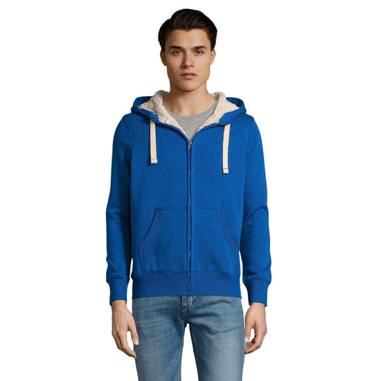 SOLS Sherpa Unisex Zip-Up Hooded Sweatshirt / Hoodie (Royal Blue) - Image 4