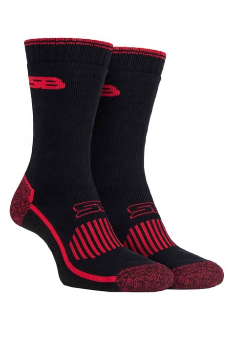Storm Bloc - 2 Pairs Mens Heavy Duty Reinforced Breathable Cotton Work Socks for Boots - Image 1