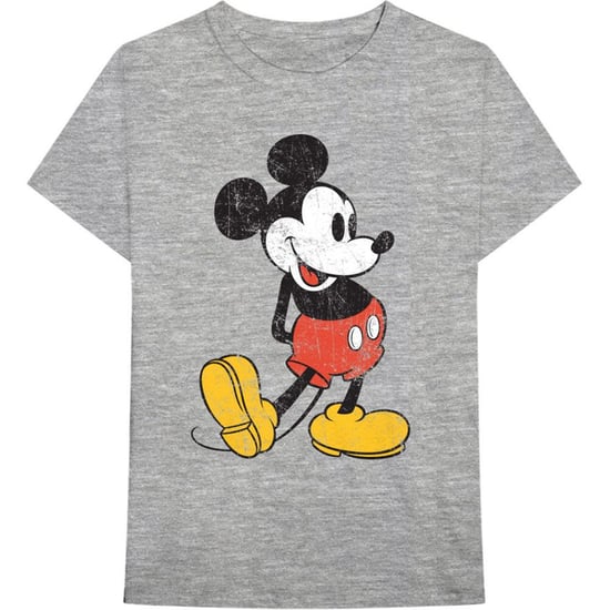 Disney Unisex Adult Mickey Mouse Vintage Cotton T-Shirt (Grey) - Image 1