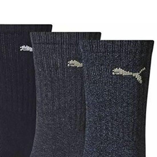Puma Unisex Sportsokken voor volwassenen (set van 3 stuks) (Marine) - Image 3