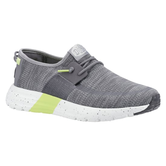 HEYDUDE Sirocco Sport Mode Nylon Men's Heather Grey/Charcoal Trainers - Image 6