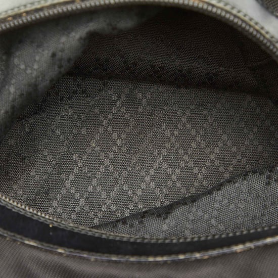 Vintage Gucci Bamboo Nylon Shoulder Bag Black - Image 5