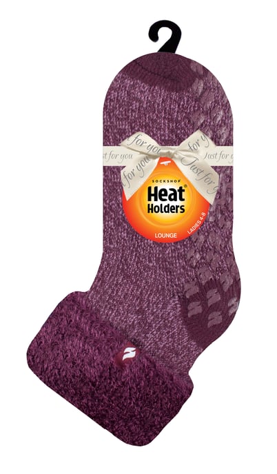 Heat Holders - Non Slip Bedsokken voor dames - Rose / Mauve (Queenstown) - Image 2
