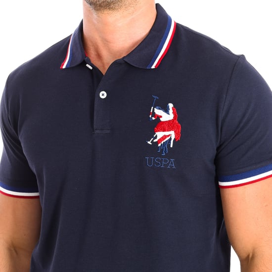 Short Sleeve Polo RALE contrast lapel collar 64774 man - Image 2