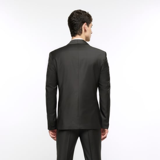 River Island Mens Suit Jacket Brown Slim Fit Wool Premium