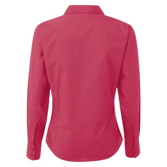 Premier Dames/Dames Popeline Blouse met Lange Mouwen (Heet Roze) - Image 2