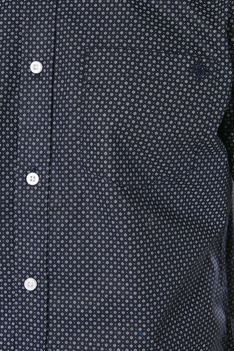 Geo Flower Print Short Sleeve Shirt