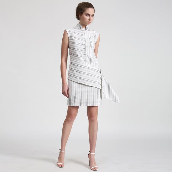 Verwijderbare mouwen gestructureerde shirtjurk - Image 1
