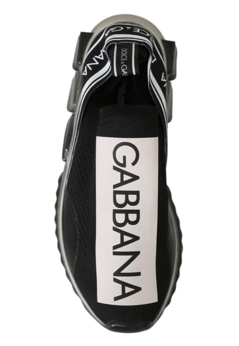 Dolce & Gabbana Herrmodell Svartvit SORRENTO Sport Stretch Sneakers - Image 5