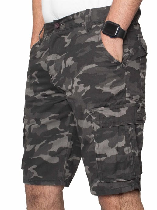 Kruze | Mens Camo Cargo Shorts - Image 1