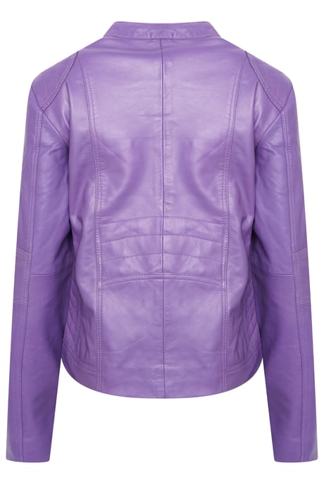 Pelle D’annata Ladies Real Leather Biker Jacket in Purple