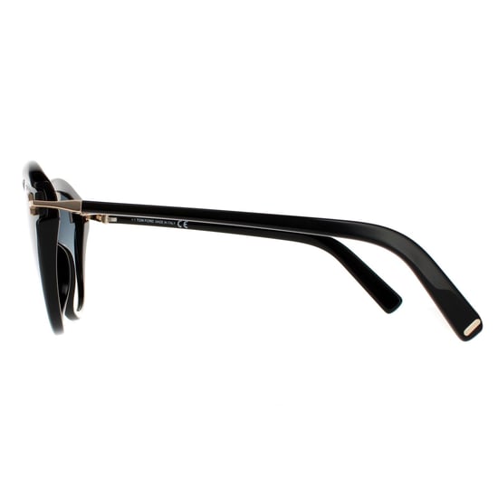 Tom Ford Cat Eye Womens Shiny Black Smoke Gradient - Image 3