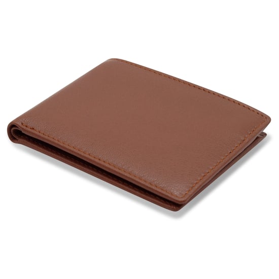 Gift Boxed Tan Leather Wallet with 4 Card Slots