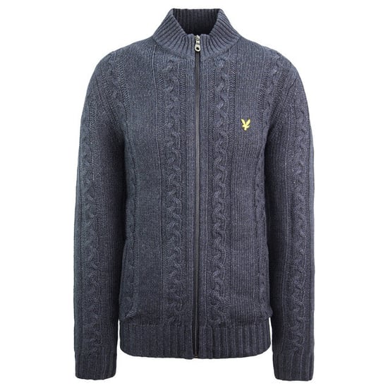 Lyle & Scott Cable Knit Mens Navy Sweater - Image 1