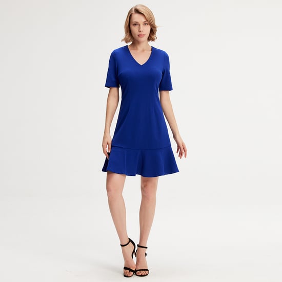 Minimalistische trapeze jerseyjurk - Image 4