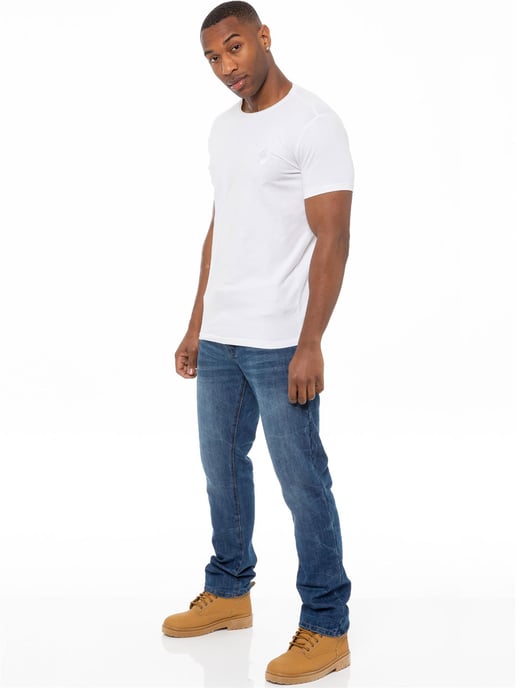 Enzo | Heren Denim Straight Fit Jeans - Blauw - Image 5