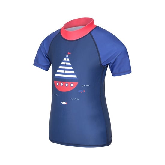 Mountain Warehouse Rash Guard met korte mouwen voor kinderen en kinderen (Kobaltblauw) - Image 2