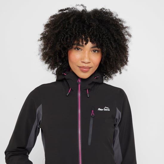 Peter Storm Women's Malham Stretch Waterproof Jacket with Adjustable Hood, Hiking Raincoat