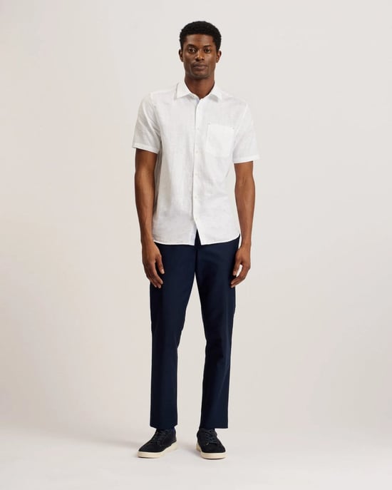 Ted Baker Palomas Mens Short Sleeve Linen Shirt - Image 2