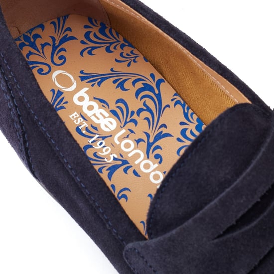 Base London Bruno Leren Heren Navy Loafers - Image 6
