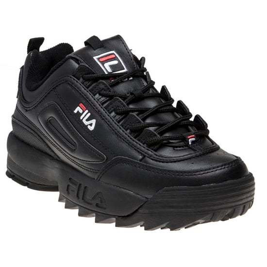 Shop Voor Fila Disruptor Ii Premium Zwarte/Witte/Fila Rode Trainers - Image 1