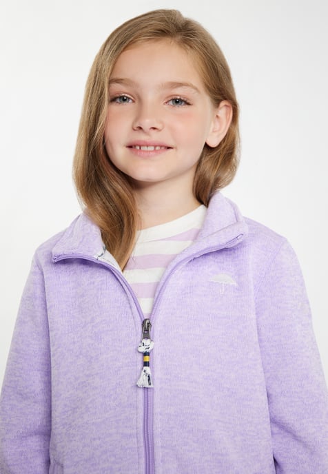 Schmuddelwedda Gebreide fleece jas meisjes (kinderen) licht lavendel melange - Image 5