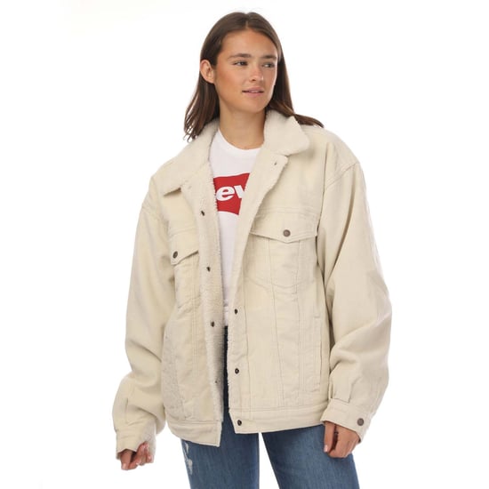 Women's Levis Plus 90s Sherpa Trucker Jacket in Cream