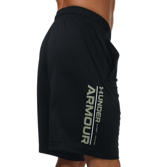 Men's Under Armour UA Tech Wordmark Shorts in Black - Image 4