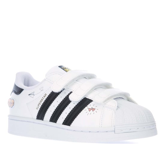 Girl's adidas Originals Children Superstar Trainers in White Black