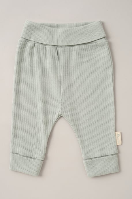 Green Cotton Bodysuit, Jogger and Hat 3-Piece Set