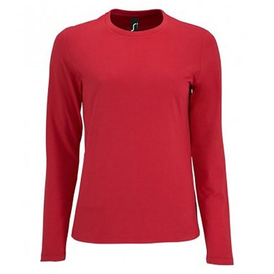 SOLS Womens/Ladies Imperial Long Sleeve T-Shirt (Red)