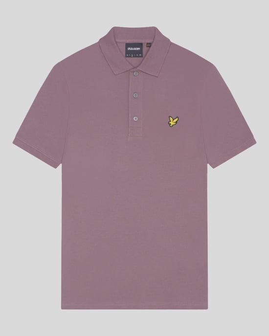 Heren Plain Polo Shirt i Rosa - Image 5