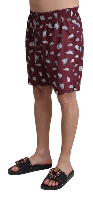 Dolce & Gabbana Herrar Flerfärgad Hattar Print Strandbyxor Badkläder - Image 2