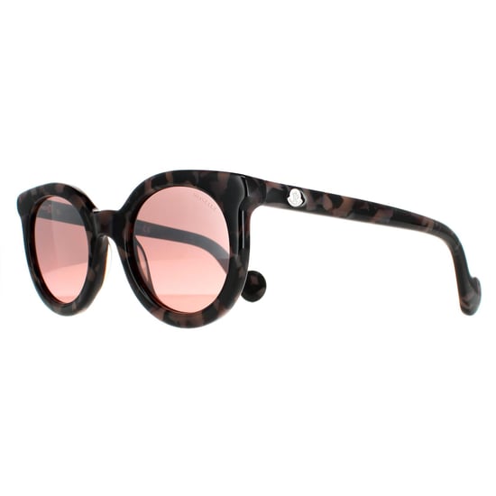 Moncler Round Womens Coloured Havana Bordeaux Mirror  ML0015