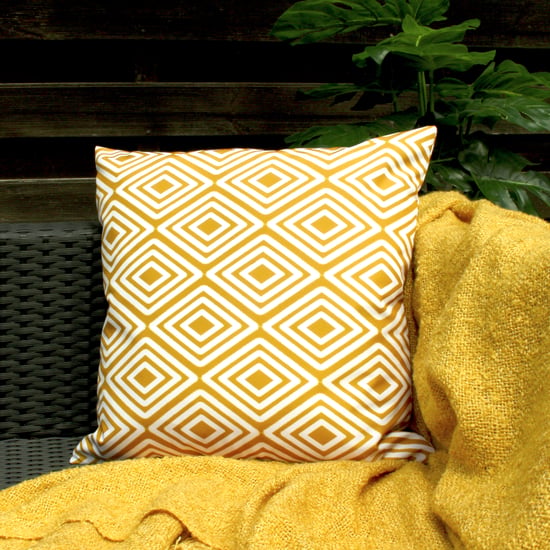 Essentials Kamina Geometric Diamond Polyester Filled Cushion