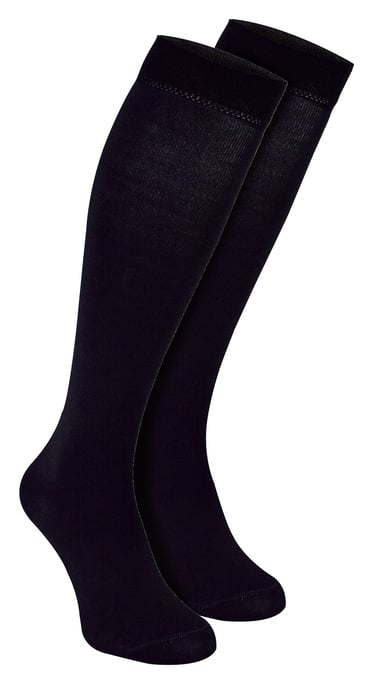 Mens Knee High Bamboo Socks | Sock Snob | 2 Pair Multipack | Breathable | Moisture Wicking - Black - Image 1