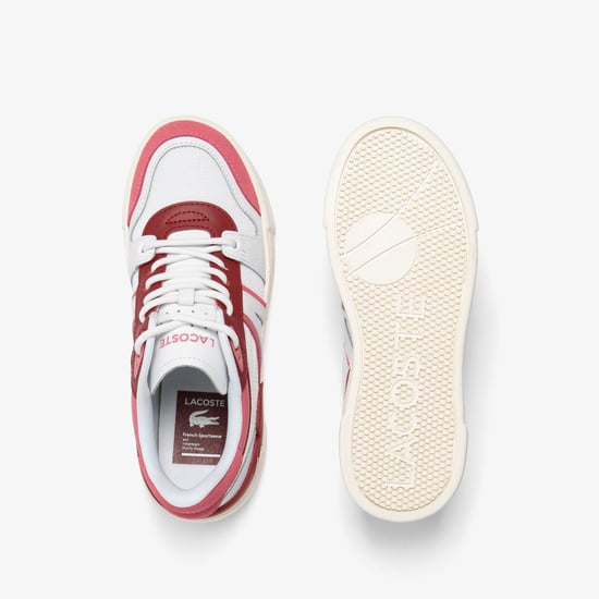 Women's Lacoste L002 Evo Trainers in White pink