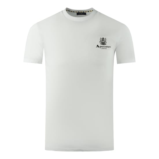 Aquascutum London Aldis Brand Logo On Chest White T-Shirt - Image 1