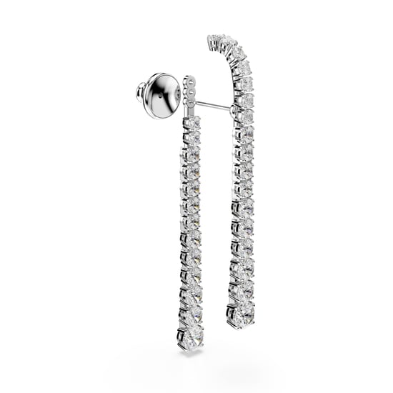 Swarovski 'Matrix Tennis' Women's Base Metal Drop Earrings - Silver 5709257 - Image 3